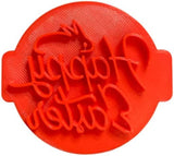 The Cookie Cutter Hub Happy Easter with Bunny Embosser No 57 /Stamp for Cupcakes Fondant Icing Clay Cake Baking Decoration