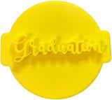 The Cookie Cutter Hub Graduation Embosser No 126 /Stamp for Cupcakes Fondant Icing Clay Cake Baking Decoration