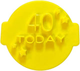 The Cookie Cutter Hub 40 Today Embosser No 117 /Stamp for Cupcakes Fondant Icing Clay Cake Baking Decoration