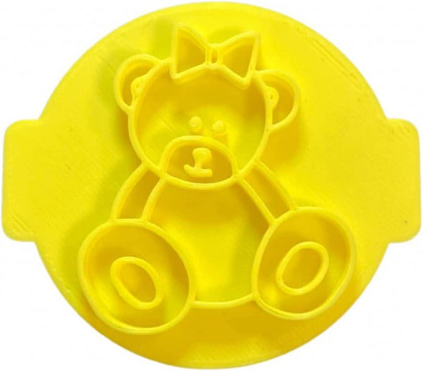 The Cookie Cutter Hub Girl Teddy Embosser No 119 /Stamp for Cupcakes Fondant Icing Clay Cake Baking Decoration