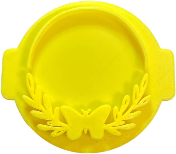 The Cookie Cutter Hub Butterfly Wreath Embosser No 116 /Stamp for Cupcakes Fondant Icing Clay Cake Baking Decoration