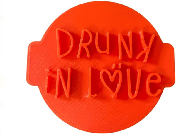 The Cookie Cutter Hub Drunk in Love Embosser No 17/Stamp for Cupcakes Fondant Icing Clay Cake Baking Decoration