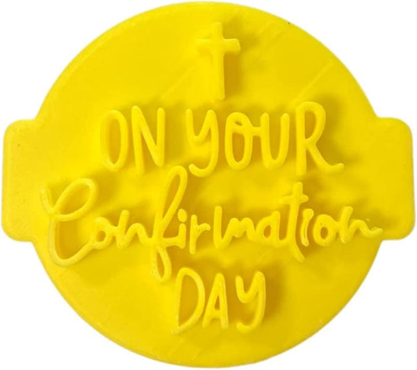 The Cookie Cutter Hub On Your Confirmation Day Embosser No 122 /Stamp for Cupcakes Fondant Icing Clay Cake Baking Decoration