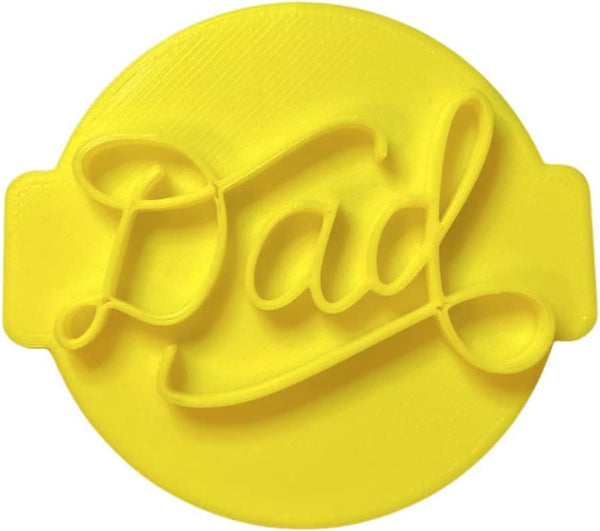 The Cookie Cutter Hub Dad Cursive Font Embosser No 66/Stamp for Cupcakes Fondant Icing Clay Cake Baking Decoration