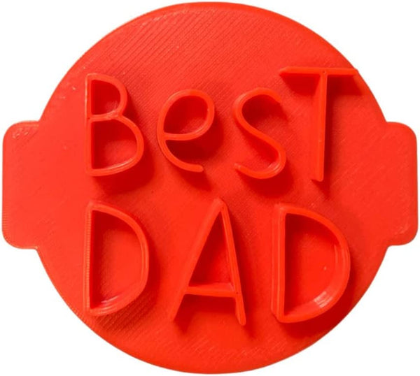 The Cookie Cutter Hub Best Dad Embosser No 61/Stamp for Cupcakes Fondant Icing Clay Cake Baking Decoration