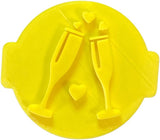 The Cookie Cutter Hub Champagne Glasses with Hearts Embosser No 103 /Stamp for Cupcakes Fondant Icing Clay Cake Baking Decoration