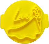 The Cookie Cutter Hub Wedding Love Embosser No 106 /Stamp for Cupcakes Fondant Icing Clay Cake Baking Decoration