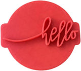 The Cookie Cutter Hub Hello Embosser No 98 /Stamp for Cupcakes Fondant Icing Clay Cake Baking Decoration