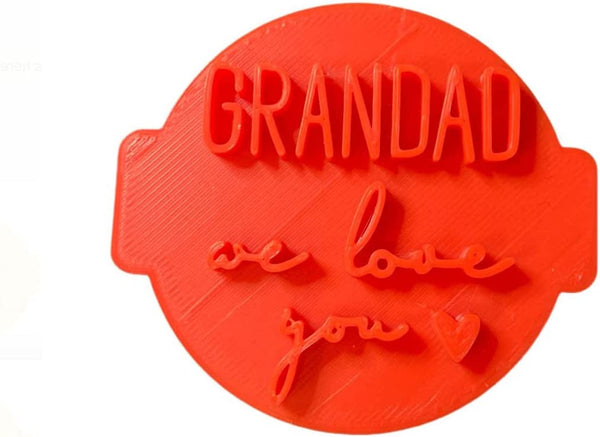 The Cookie Cutter Hub Grandad We Love You Embosser No 13/Stamp for Cupcakes Fondant Icing Clay Cake Baking Decoration