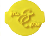 The Cookie Cutter Hub Mr & Mrs Embosser No 5/Stamp for Cupcakes Fondant Icing Clay Cake Baking Decoration