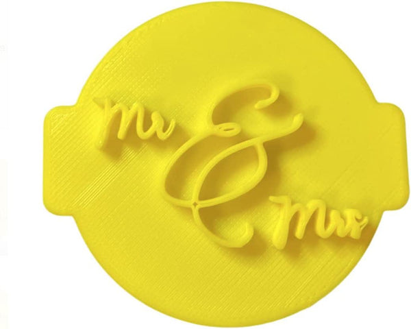 The Cookie Cutter Hub Mr & Mrs Embosser No 5/Stamp for Cupcakes Fondant Icing Clay Cake Baking Decoration