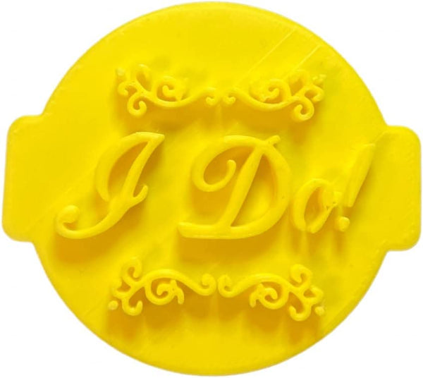The Cookie Cutter Hub I Do Embosser No 104 /Stamp for Cupcakes Fondant Icing Clay Cake Baking Decoration