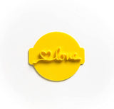 The Cookie Cutter Hub Love with a Heart Embosser No 39 /Stamp for Cupcakes Fondant Icing Clay Cake Baking Decoration