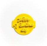 The Cookie Cutter Hub Happy Valentine's Day Embosser No 31 /Stamp for Cupcakes Fondant Icing Clay Cake Baking Decoration