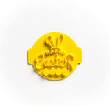 The Cookie Cutter Hub Happy Easter 4 Eggs Embosser No 51 /Stamp for Cupcakes Fondant Icing Clay Cake Baking Decoration