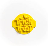 The Cookie Cutter Hub Trick or Treat 2 Bats Embosser No 70 /Stamp for Cupcakes Fondant Icing Clay Cake Baking Decoration