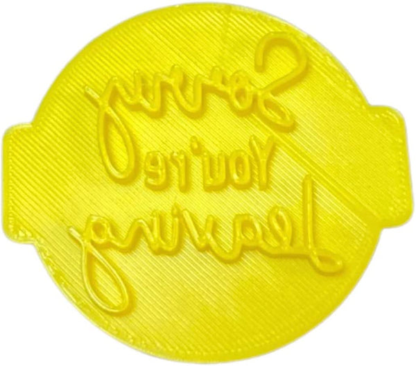 The Cookie Cutter Hub Sorry You're Leaving Embosser No 18 /Stamp for Cupcakes Fondant Icing Clay Cake Baking Decoration