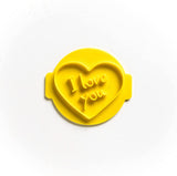 The Cookie Cutter Hub I Love You Heart Embosser No 33 /Stamp for Cupcakes Fondant Icing Clay Cake Baking Decoration
