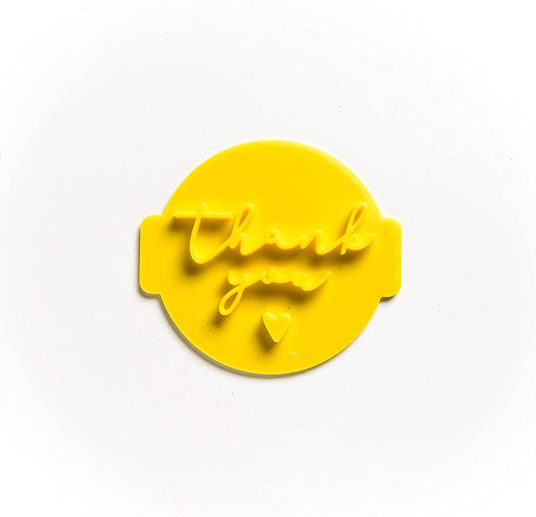 The Cookie Cutter Hub Thank You Hearts Embosser No 2 /Stamp for Cupcakes Fondant Icing Clay Cake Baking Decoration