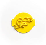 The Cookie Cutter Hub Love Heart with Ribbon Embosser No 21 /Stamp for Cupcakes Fondant Icing Clay Cake Baking Decoration