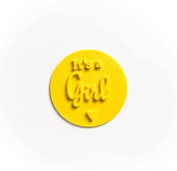 The Cookie Cutter Hub It's A Girl Embosser /Stamp for Cupcakes Fondant Icing Clay Cake Baking Decoration