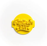The Cookie Cutter Hub Father's Day with Stars Embosser No 59 /Stamp for Cupcakes Fondant Icing Clay Cake Baking Decoration