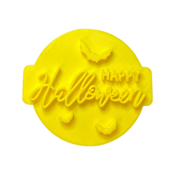 The Cookie Cutter Hub Happy Halloween Embosser No 65 /Stamp for Cupcakes Fondant Icing Clay Cake Baking Decoration
