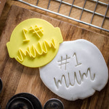 The Cookie Cutter Hub #1 Mum Embosser No 36 /Stamp for Cupcakes Fondant Icing Clay Cake Baking Decoration