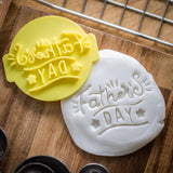 The Cookie Cutter Hub Father's Day with Stars Embosser No 59 /Stamp for Cupcakes Fondant Icing Clay Cake Baking Decoration