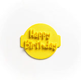 The Cookie Cutter Hub Happy Birthday Font 2 Embosser No 45 /Stamp for Cupcakes Fondant Icing Clay Cake Baking Decoration