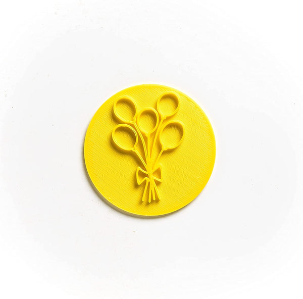 The Cookie Cutter Hub Balloons Embosser /Stamp for Cupcakes Fondant Icing Clay Cake Baking Decoration