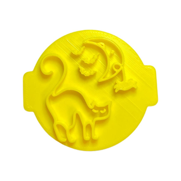 The Cookie Cutter Hub Halloween Cat Embosser No 72 /Stamp for Cupcakes Fondant Icing Clay Cake Baking Decoration