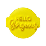 The Cookie Cutter Hub Hello Gorgeous Embosser No 79 /Stamp for Cupcakes Fondant Icing Clay Cake Baking Decoration