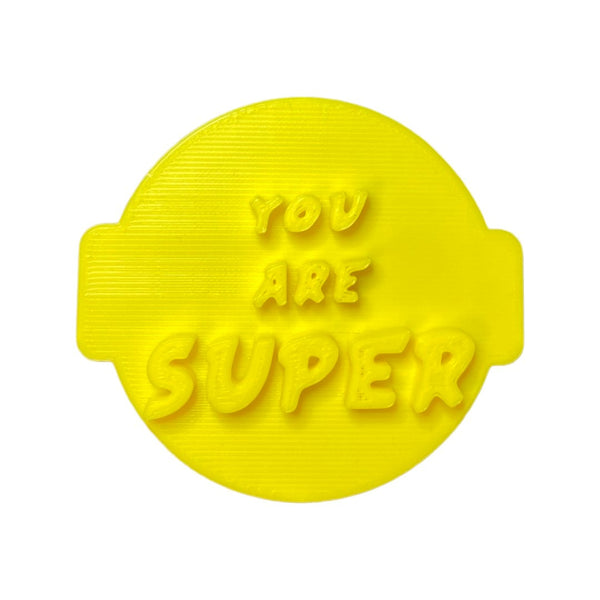 The Cookie Cutter Hub You are Super Embosser No 81/Stamp for Cupcakes Fondant Icing Clay Cake Baking Decoration