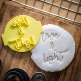 The Cookie Cutter Hub Love & Light Embosser No 80 /Stamp for Cupcakes Fondant Icing Clay Cake Baking Decoration