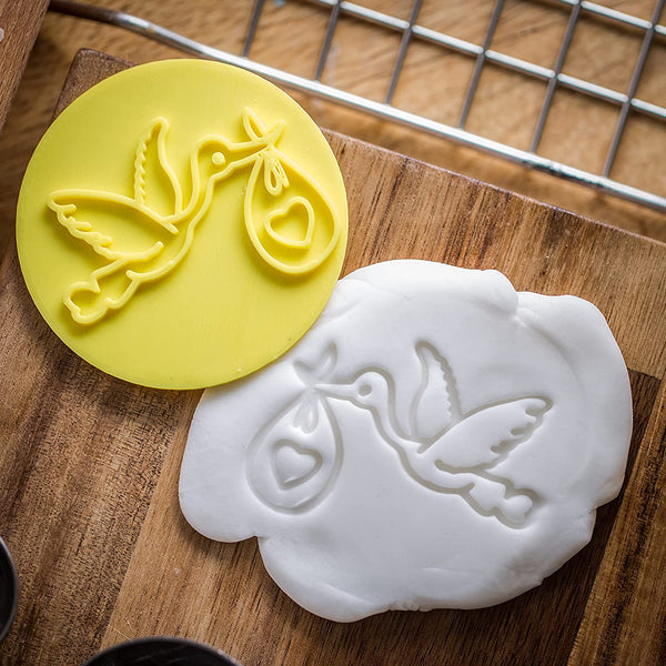 The Cookie Cutter Hub Cute Baby Stork Embosser /Stamp for Cupcakes Fondant Icing Clay Cake Baking DecorationThe Cookie Cutter Hub Cute Baby Stork Embosser /Stamp for Cupcakes Fondant Icing Clay Cake Baking Decoration