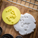 The Cookie Cutter Hub It's A Boy Embosser /Stamp for Cupcakes Fondant Icing Clay Cake Baking Decoration
