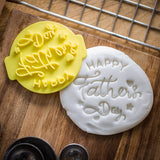 The Cookie Cutter Hub Happy Father's Day Embosser No 62 /Stamp for Cupcakes Fondant Icing Clay Cake Baking Decoration