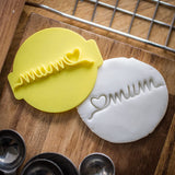 The Cookie Cutter Hub Love Heart Mum Embosser No 38 /Stamp for Cupcakes Fondant Icing Clay Cake Baking Decoration