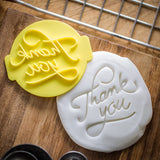 The Cookie Cutter Hub Thank You Embosser No 63 /Stamp for Cupcakes Fondant Icing Clay Cake Baking Decoration